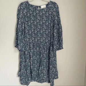 Just Female Anthro Blue Cream Spotted Dress S